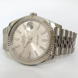 ROLEX DATEJUST 41 SILVER STICK DIAL STAINLESS STEEL JUBILEE BRACELET 126334