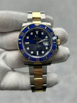 ROLEX SUBMARINER DATE 116613LB BLUE DIAL 40MM TWO TONE OYSTER BRACELET 18K GOLD