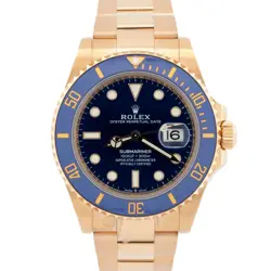 2023 NEW PAPERS ROLEX SUBMARINER DATE 41MM BLUE 18K YELLOW GOLD 126618 LB BOX
