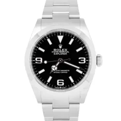 NEW UNWORN PAPERS ROLEX EXPLORER I 40MM BLACK STAINLESS STEEL 224270 WATCH BOX