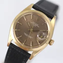 VINTAGE ROLEX 1500 OYSTER DATE 18K SOLID YELLOW GOLD 1968 MENS WATCH SERVICE