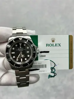 ROLEX SEA-DWELLER 126660 WITH CARD BLACK DIAL STAINLESS STEEL OYSTER BRACELET