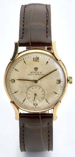 ROLEX PRECISION SWISS 9K SOLID GOLD ‘1954’ REF 12857 GENTS VINTAGE WATCH 32MM