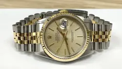 ROLEX DATEJUST TWO TONE JUBILEE 36MM TAPESTRY DIAL 16233 VERY WELL CARED FOR
