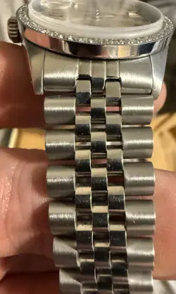 Rolex 1601 DateJust 36mm With 1.1 CT Lab Created Bezel. Custom Aftermarket Band