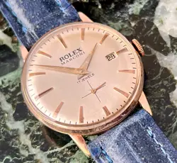 VTG ROLEX MARCONI SILVER DIAL 18Kts GOLD PLATED CASE CIRCA 1930 APROX