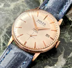 VTG ROLEX MARCONI SILVER DIAL 18Kts GOLD PLATED CASE CIRCA 1930 APROX