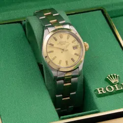 Ladies Rolex OP Datejust Two-Tone Watch 6916 26mm Full Set AS IS #W155472-2