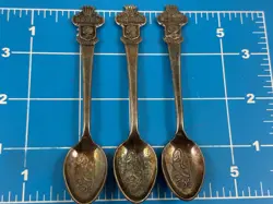 3 VINTAGE ROLEX WATCH / BUCHERER OF SWITZERLAND SILVER PLATED DEMI SPOON LOT