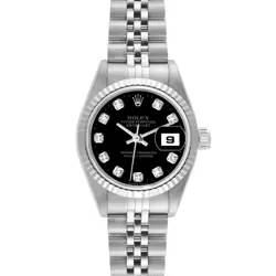 ROLEX DATEJUST STEEL WHITE GOLD DIAMOND LADIES WATCH 79174 BOX PAPERS