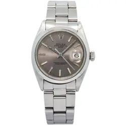 ROLEX DATE 1500 OYSTER STAINLESS STEEL GREY DIAL AUTOMATIC UNISEX WATCH 34MM
