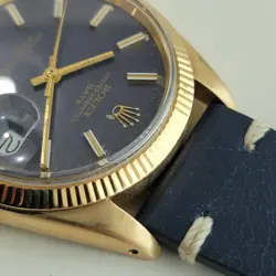 Mens Rolex Oyster Perpetual 14k Gold Date 1503 1960s 35mm Auto Vintage RA264B