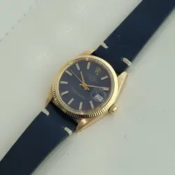Mens Rolex Oyster Perpetual 14k Gold Date 1503 1960s 35mm Auto Vintage RA264B