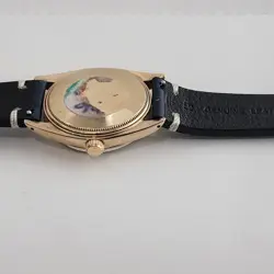 Mens Rolex Oyster Perpetual 14k Gold Date 1503 1960s 35mm Auto Vintage RA264B