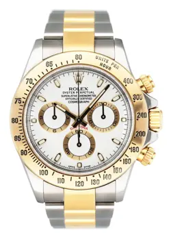 ROLEX DAYTONA 116523 WHITE DIAL TWO-TONE MENS WATCH