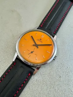 VINT Rolex Marconi orange  dial   swiss made wind up ca 57 NO RESERVE PRICE