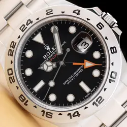 2020 NEW CARD ROLEX 216570 EXPLORER II 42MM BLACK DIAL GMT DATE STEEL WATCH
