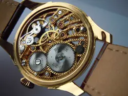 Vintage Watch Skeleton Men Wristwatch ROLEX Movement