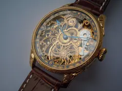 Vintage Watch Skeleton Men Wristwatch ROLEX Movement