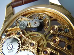 Vintage Watch Skeleton Men Wristwatch ROLEX Movement