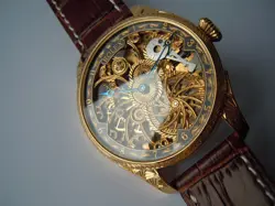 Vintage Watch Skeleton Men Wristwatch ROLEX Movement