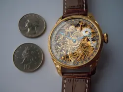 Vintage Watch Skeleton Men Wristwatch ROLEX Movement