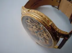 Vintage Watch Skeleton Men Wristwatch ROLEX Movement