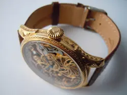 Vintage Watch Skeleton Men Wristwatch ROLEX Movement