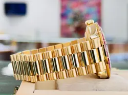 Rolex Day-Date 40 228238 18K Yellow Gold Custom Bezel and Diamond Dial