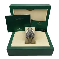 ROLEX DATEJUST 41 126334 WHITE GOLD STEEL RHODIUM DIAL JUBILEE WATCH B&P 2023