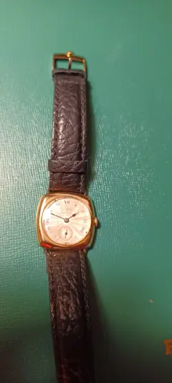 VINTAGE ROLEX MENS WATCH 9C GOLD BY DUNKLINGS RARE SERVICED CUSHION CASE AWESOME