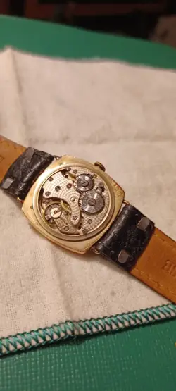 VINTAGE ROLEX MENS WATCH 9C GOLD BY DUNKLINGS RARE SERVICED CUSHION CASE AWESOME