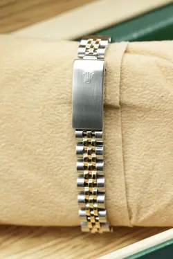 LADIES STEEL & GOLD ROLEX DATEJUST 26MM 69173 CUSTOM OLIVE GREEN DIAMOND DIAL