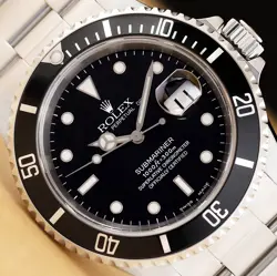 ROLEX MENS SUBMARINER DATE 40MM 16610 STAINLESS STEEL OYSTER BLACK DIAL WATCH
