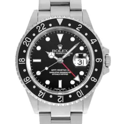 ROLEX GMT MASTER II 16710 BLACK F NUMBER SECOND HAND MENS