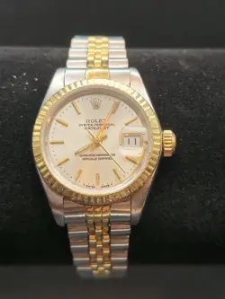ROLEX DATEJUST 18K 26MM TWO-TONE CHAMPAGNE DIAL 69173 21 LINKS