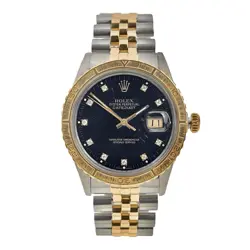 ROLEX DATEJUST THUNDERBIRD TURN-O-GRAPH MENS 2TONE 18K GOLD & STEEL SILVER 16253