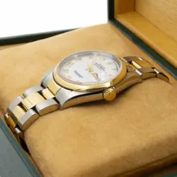 Men's Rolex OP Datejust Watch 16203 White Roman Dial 36mm Full Set #W159898-1