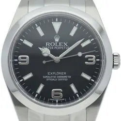 ROLEX EXPLORER 1 EARLY MODEL 214270 BOX WARRANTY STAINLESS STEEL MENSWATCH B...