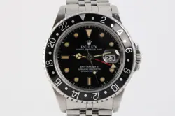 ROLEX GMT MASTER II 16710 STAINLESS STEEL 40MM MEN'S WATCH 1991