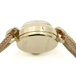 Vintage Rolex Ladies Gold Manual Wind Cocktail Watch 15mm Silver Dial #W143958-1