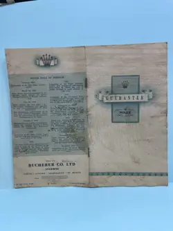 Vintage Rare Rolex Watch -1950s Open Hand Written Blank Certificate Guarantee R3
