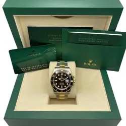 ROLEX SUBMARINER DATE 126613LN 18K YELLOW GOLD STEEL BLACK DIAL WATCH B&P 2022