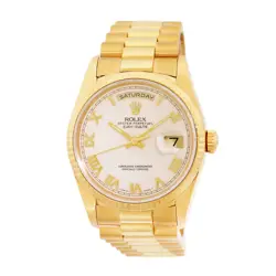 ROLEX 18K YELLOW GOLD 36MM DAY DATE PRESIDENT 18238 BOX WARRANTY MINTY