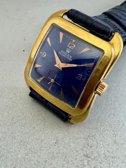 VINT Rolex square Marconi blue  dial   swiss made wind up ca 57 NO RESERVE PRICE