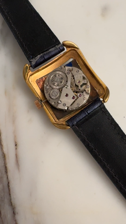 VINT Rolex square Marconi blue  dial   swiss made wind up ca 57 NO RESERVE PRICE
