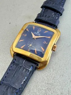 VINT Rolex square Marconi blue  dial   swiss made wind up ca 57 NO RESERVE PRICE