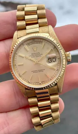 1979 ROLEX DAY-DATE PRESIDENT REF. 18038 FLORENTINE - 18K GOLD VINTAGE WATCH