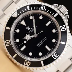2003 ROLEX MENS SUBMARINER NO DATE 14060M STAINLESS STEEL BLACK 40MM WATCH