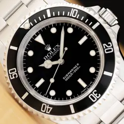 ROLEX MENS SUBMARINER NO DATE 14060 STAINLESS STEEL 40MM OYSTER BLACK DIAL WATCH